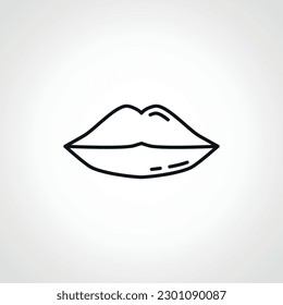 Lips line icon. Sensual Lips Line Icon