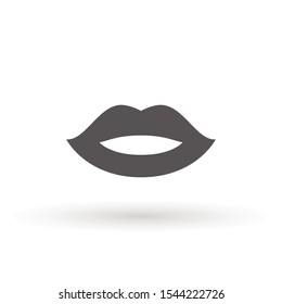 Lips line Icon in trendy flat style isolated on white background. Mouth symbol for your web site design, logo, app, UI. Lip vector illustration
