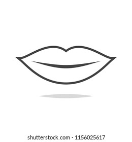 Lips Line Icon Vector Stock Vector (Royalty Free) 1156025617 | Shutterstock