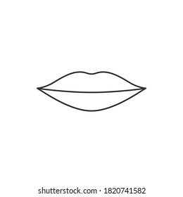 Lips line icon. Vector illustration isolated on white