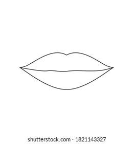 Lips Line Icon Vector Illustration Isolated Stock Vector (Royalty Free ...