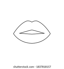 Lips line icon. Vector illustration isolated on white