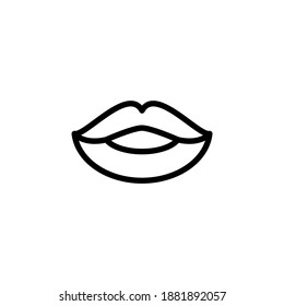 Lips Linear icon in vector. Logotype