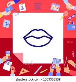 Lips linel icon