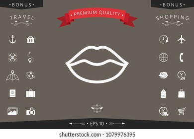 Lips linel icon