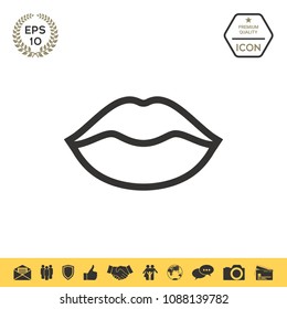 Lips linel icon