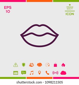 Lips linel icon