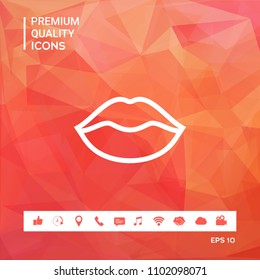 Lips linel icon