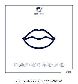 Lips linel icon