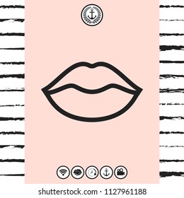 Lips linel icon