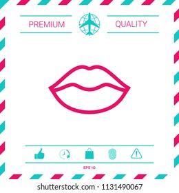 Lips linel icon