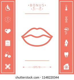 Lips linel icon