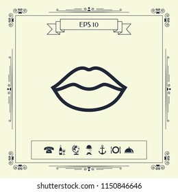 Lips linel icon