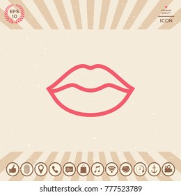 Lips linel icon