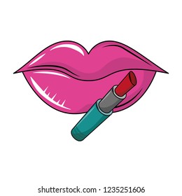 Lips and lipstick
