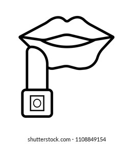 Lips and lipstick icon