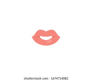 Lips logo beauty women vector icon 