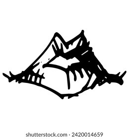 Lips Logo Design , Lips Icon sketch, pencil scribble