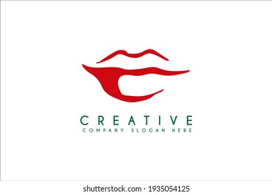 lips logo design vector illustration. Kiss beauty logos element design