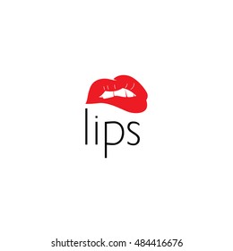 lips logo graphic design concept. Editable lips element, can be used as logotype, icon, template in web and print 