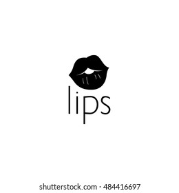 lips logo graphic design concept. Editable lips element, can be used as logotype, icon, template in web and print 