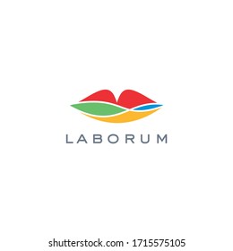 lips logo icon design template