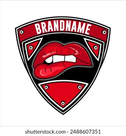 Ilustración gráfica del Vector del logotipo de los labios.
para el logotipo del equipo
etiqueta engomada del logotipo
Anuncio del logotipo