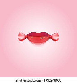 Lips looks like a Candy.
