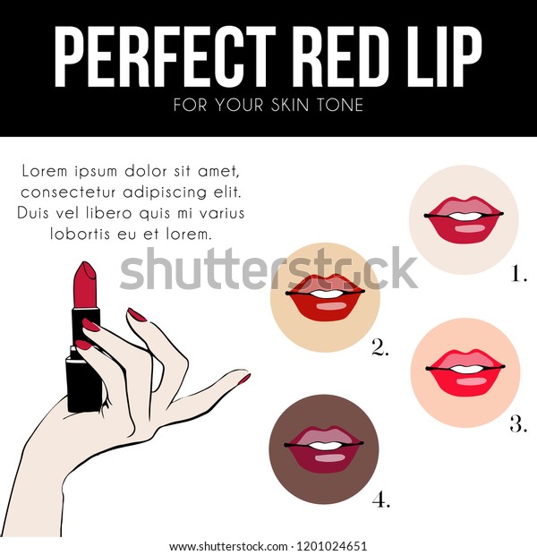 Lips Makeup Color Chart Your Skin Stock Vector (Royalty Free ...