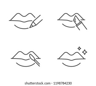 Lips makeup vector