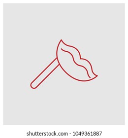 Lips Mask Vector Icon