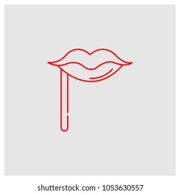Lips Mask Vector Icon