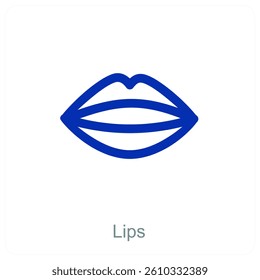 Lips and mouth icon concept