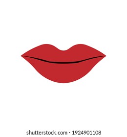 Lips mouth icon design template vector isolated