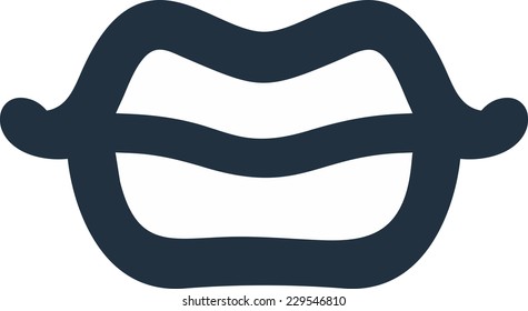 Lips mouth isolated