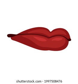 Lips and mouth simple,flat,colorful and clear vector illustration design, abstract design,modern vector