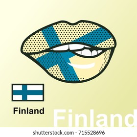 Lips with national flag