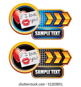 lips on love letter gold arrow nameplates