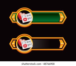 lips on love letter green and black arrows