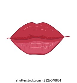 Lips on a white background. Vector illustration.