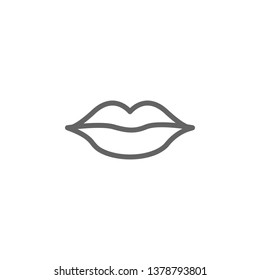 lips outline icon. Elements of Beauty and Cosmetics illustration icon. Signs and symbols can be used for web, logo, mobile app, UI, UX