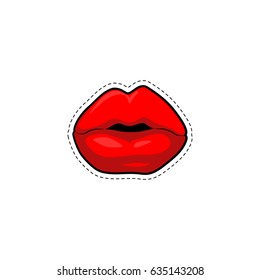 lips patch vector