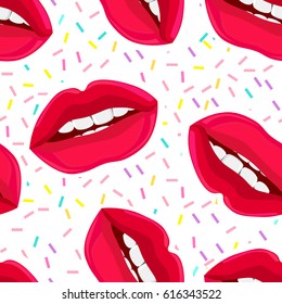 lips pattern seamless