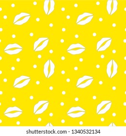 Lips pattern. Vector seamless pattern with woman lips.Can be used for wallpaper,fabric, web page background, surface textures.
