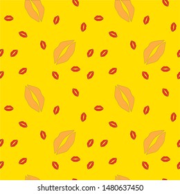 Lips pattern. Vector seamless pattern with woman lips.Can be used for wallpaper,fabric, web page background, surface textures.