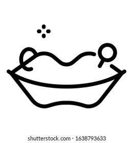 Lips piercing icon. Outline lips piercing vector icon for web design isolated on white background