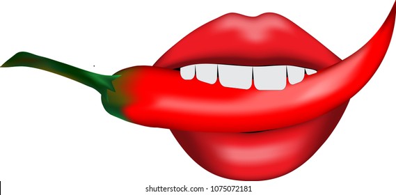 lips with pinned pepper
