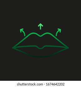 Lippen, Nolan-Symbol für plastische Chirurgie. Einfache dünne Linie, Vektorillustration der plastischen Chirurgie-Icons für ui und ux, Website oder mobile Applikationen