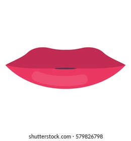 Lips with pomade, colorful flat style vector illustration
