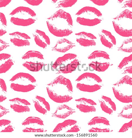 Lips prints seamless background.